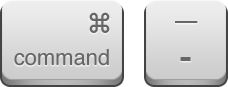 command - to Zoom Out on a mac