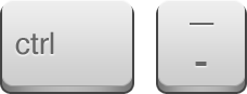 control - to Zoom out on a Windows PC