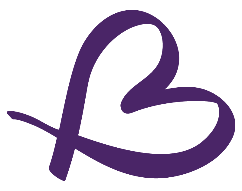 Balance Purple Heart shape logo